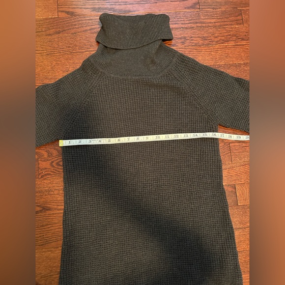 BNWOT Wilfred Free Aritzia Grey Waffle texture Wool turtleneck Sweater Dress XS - Picture 7 of 8